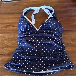 Draper James Pink Carnation and White Striped Top Sz Medium